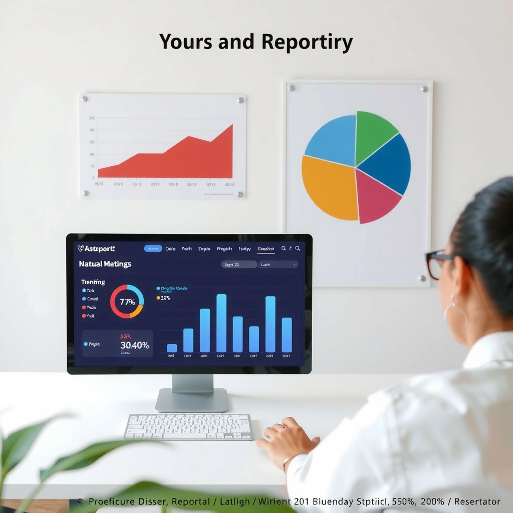 Professional business reporting dashboard with transparent analytics and clear metrics